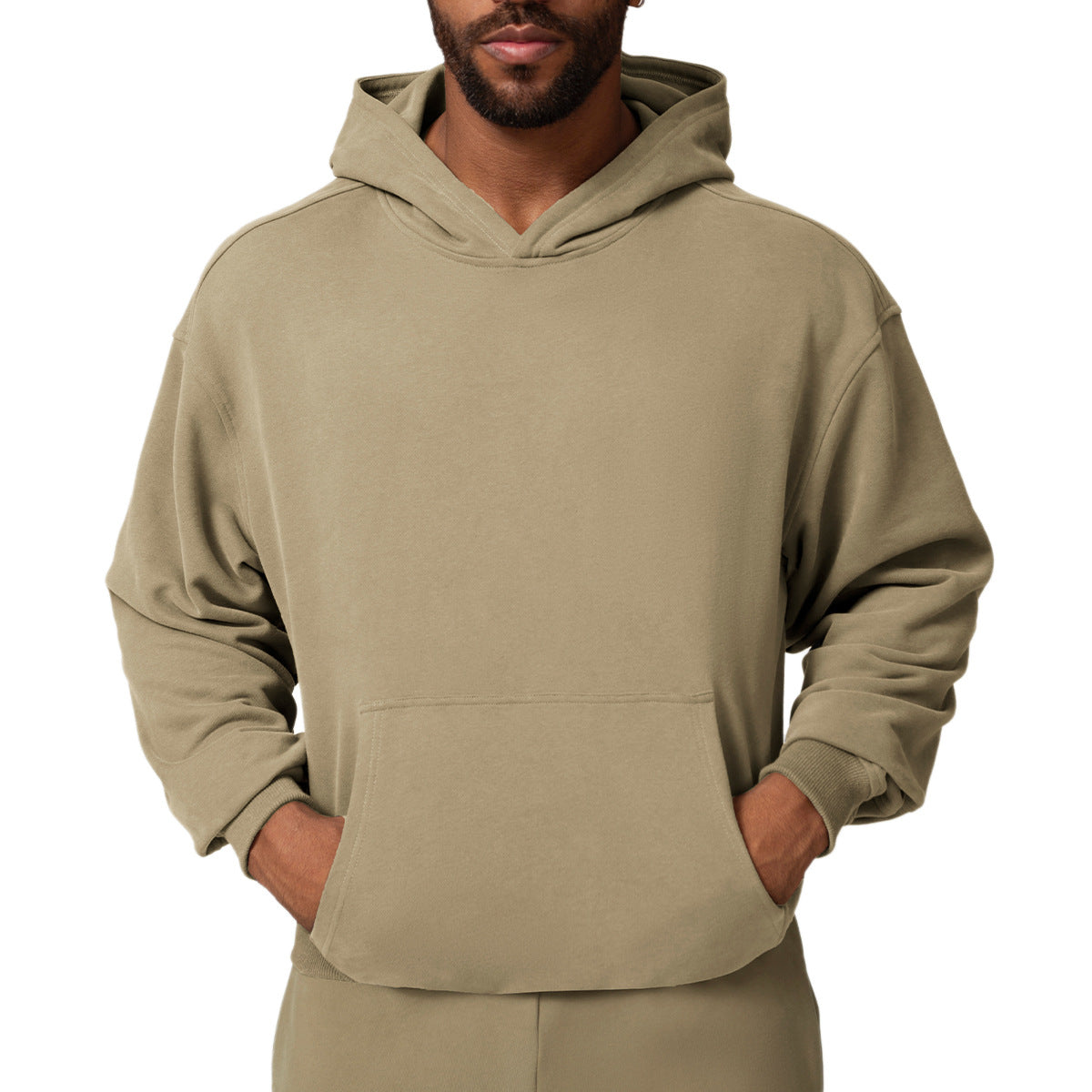 Unisex Cotton Blend Pullover Hoodie view 5