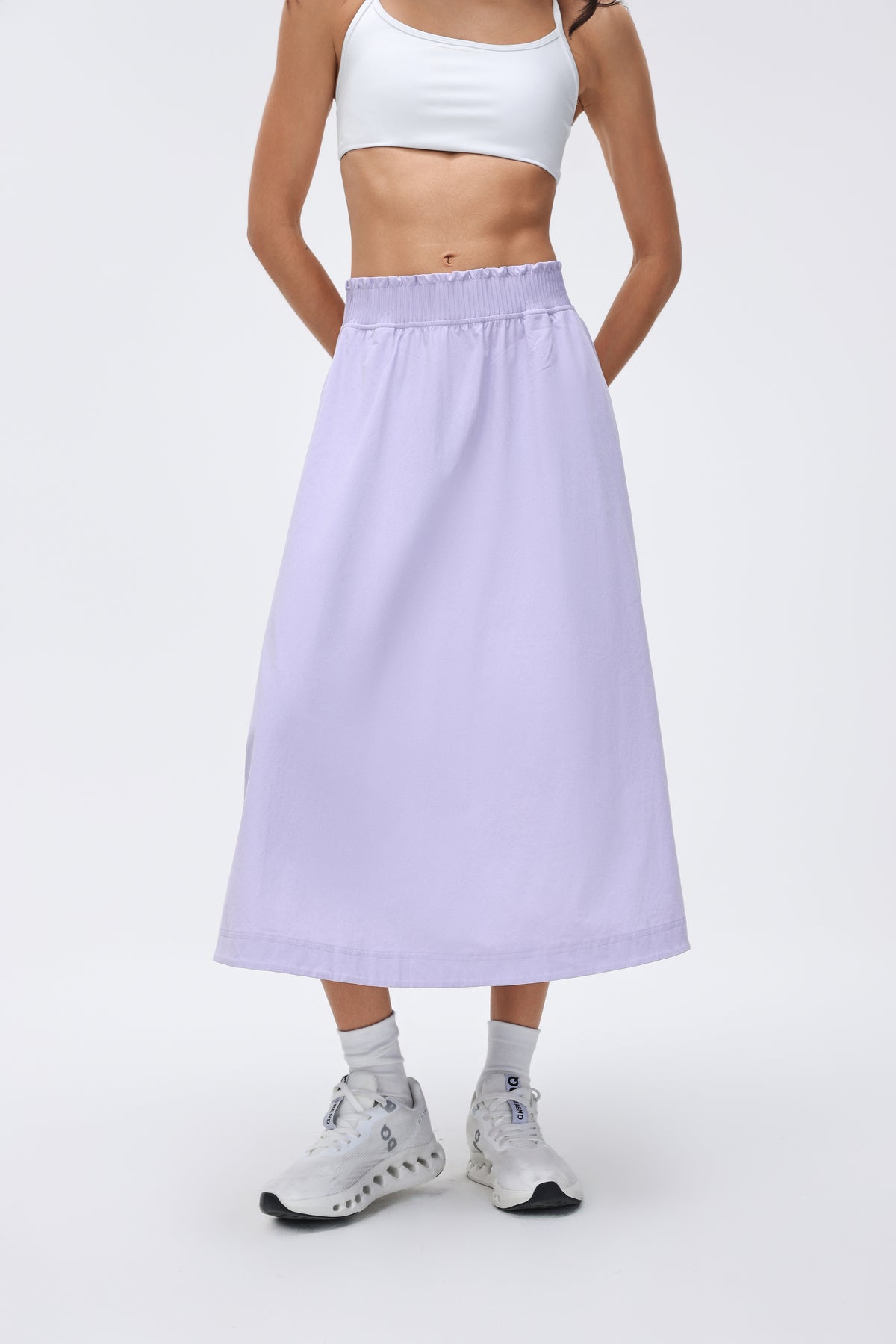 Waist Pleated Midi Skirt view 2