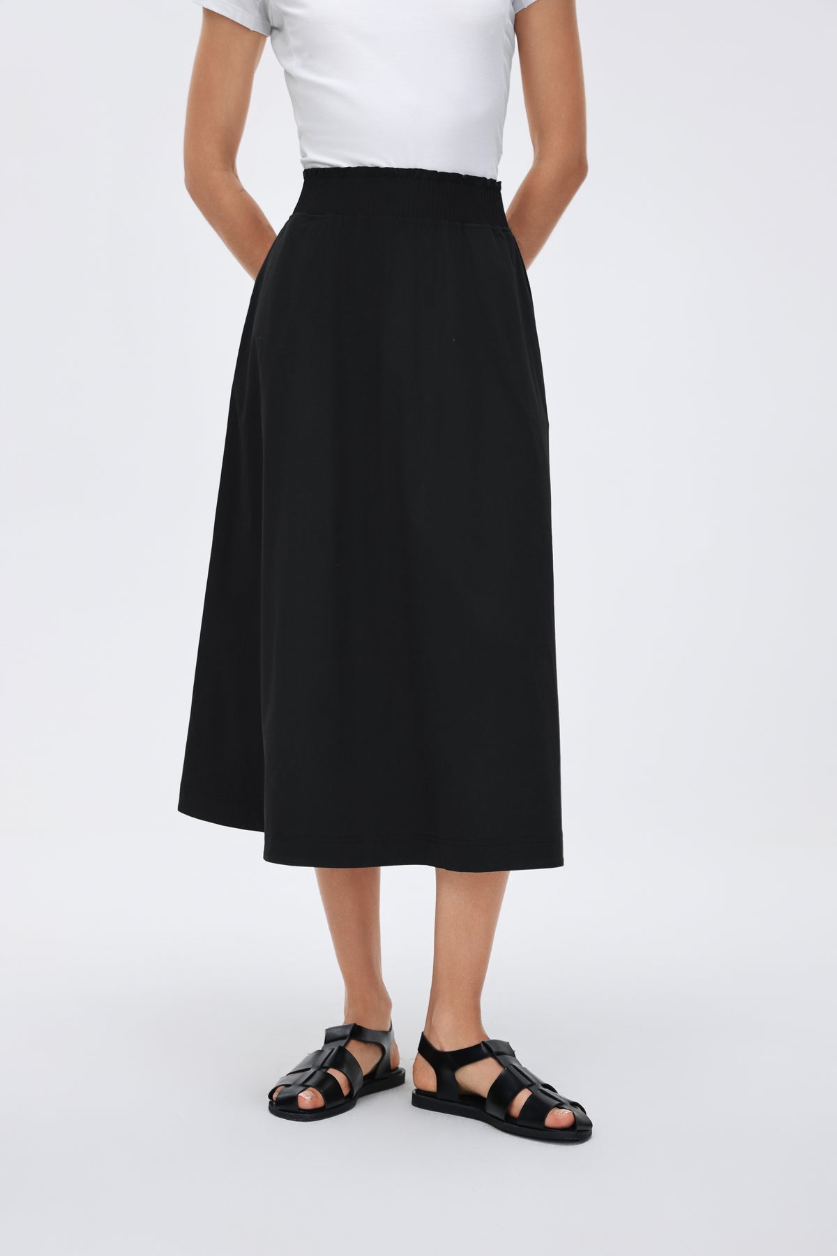Waist Pleated Midi Skirt view 4