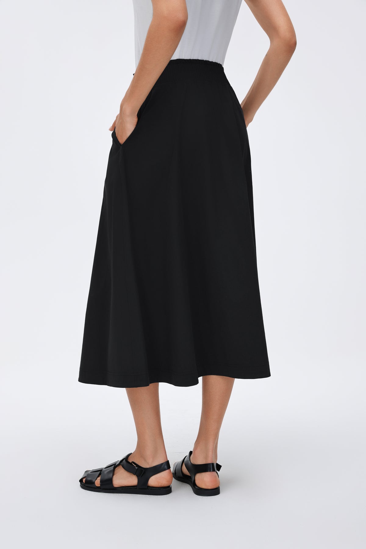 Waist Pleated Midi Skirt view 5
