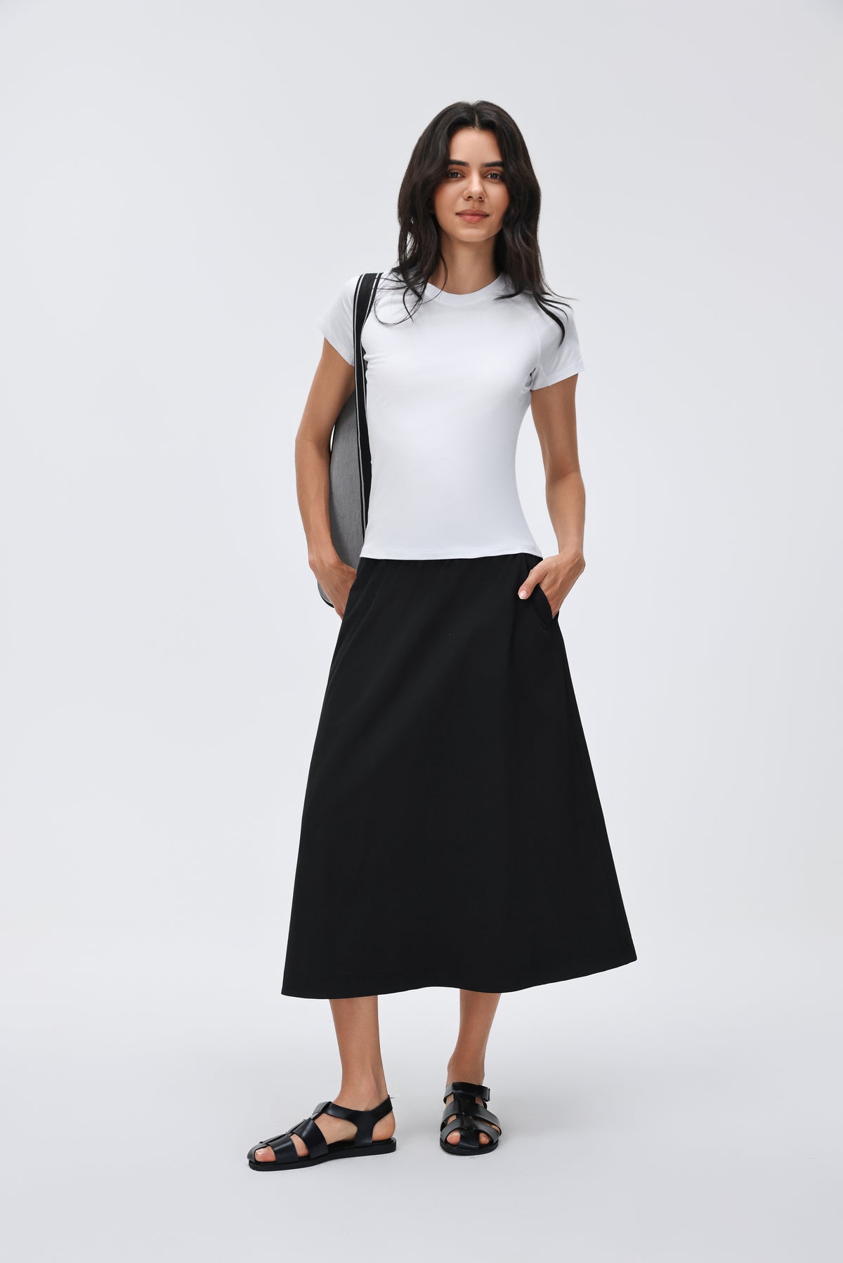 Waist Pleated Midi Skirt view 7
