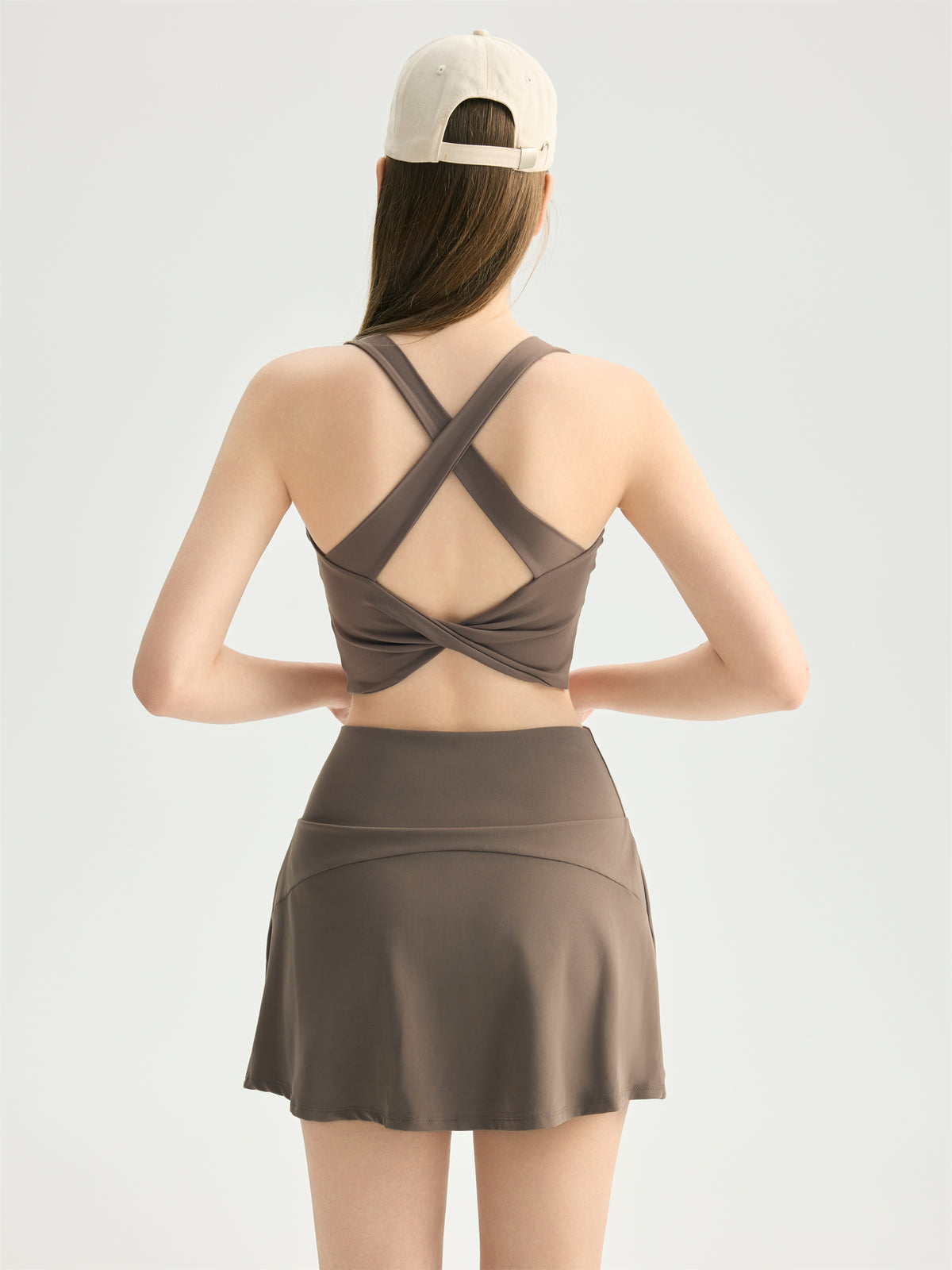 Wide Strap Cross Back Sports Bra view 2