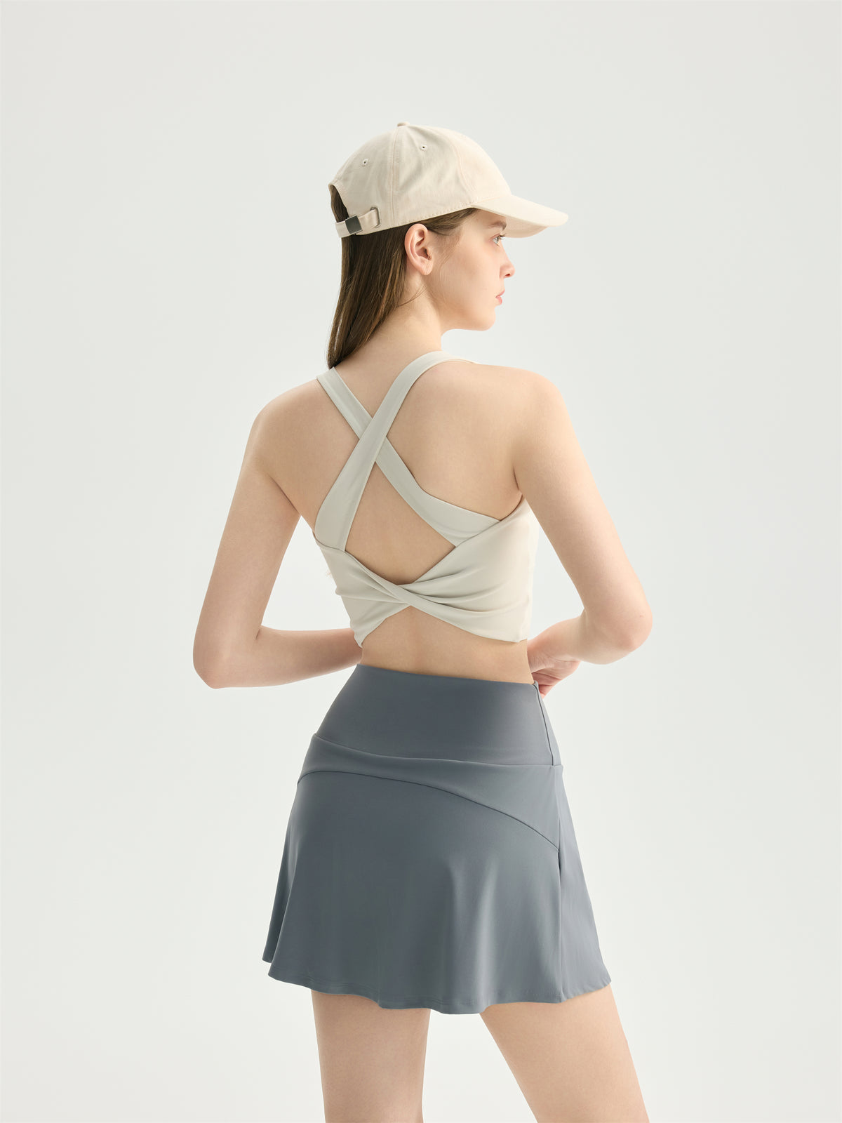 Wide Strap Cross Back Sports Bra view 4
