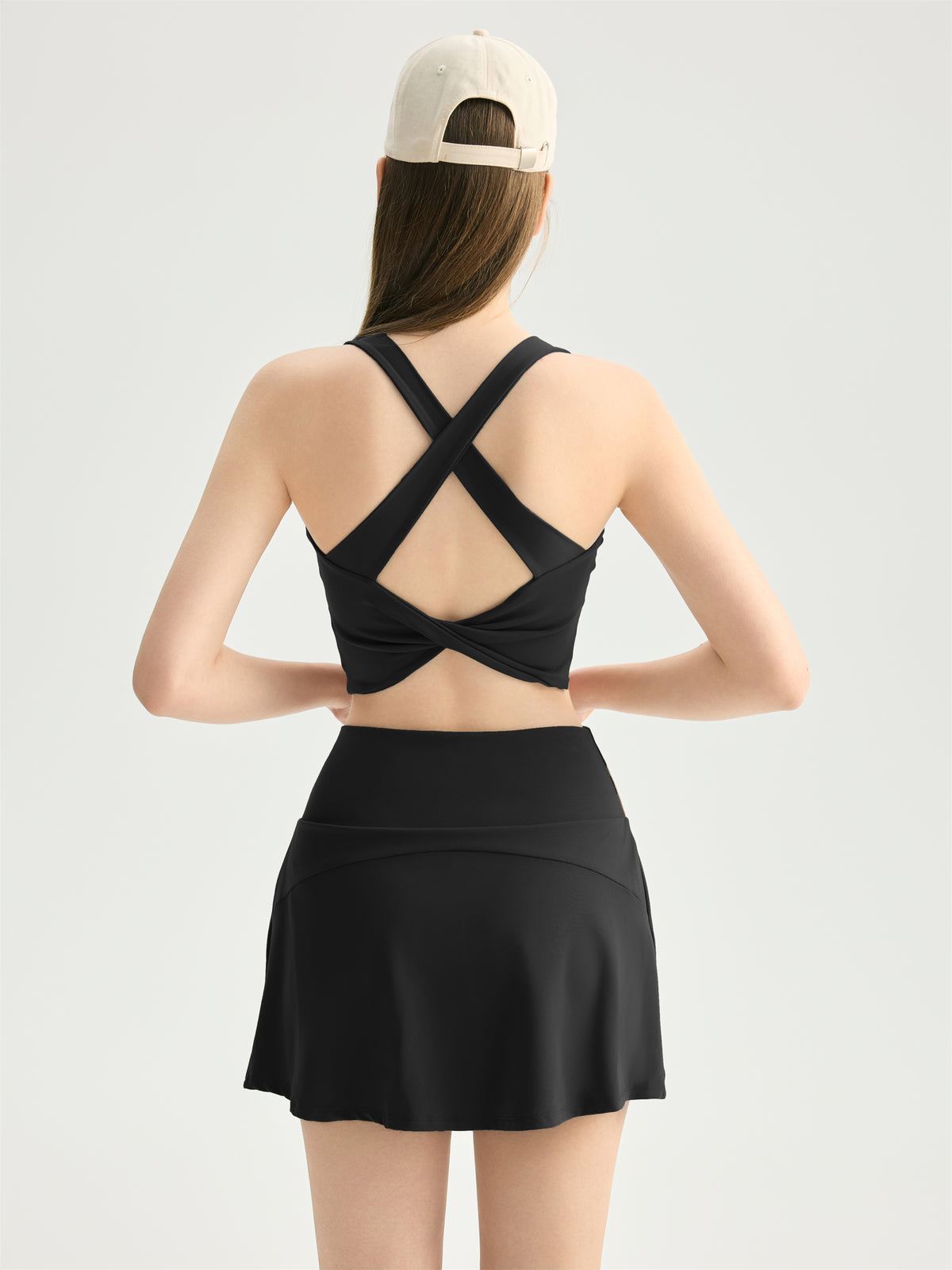 Wide Strap Cross Back Sports Bra view 7