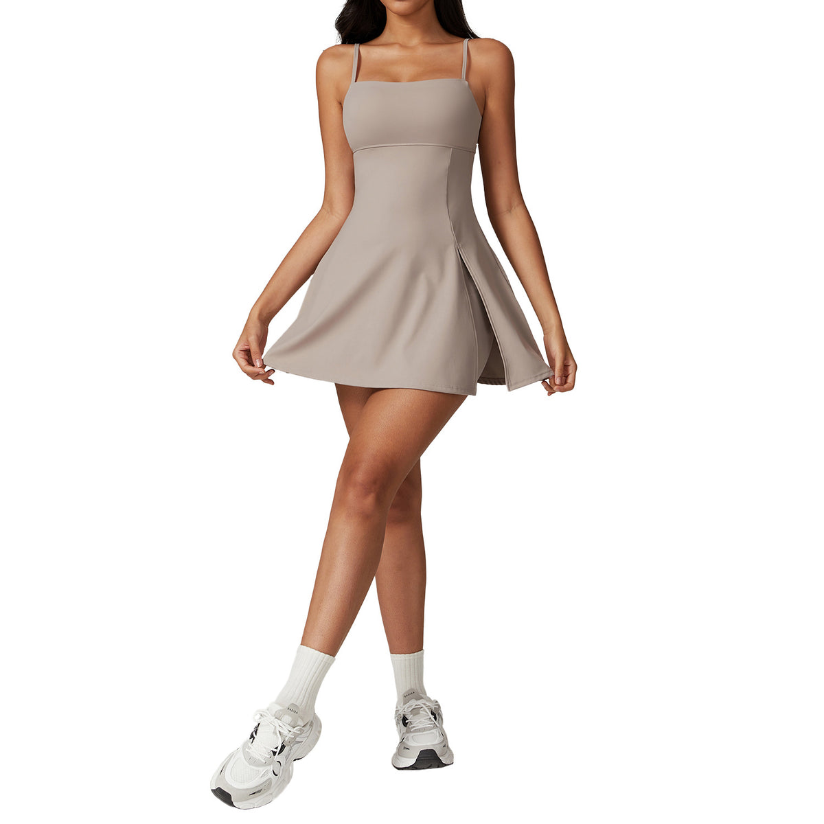 Women’s Built-In Bra Breathable Tennis Dress with Built-In Shorts view 7