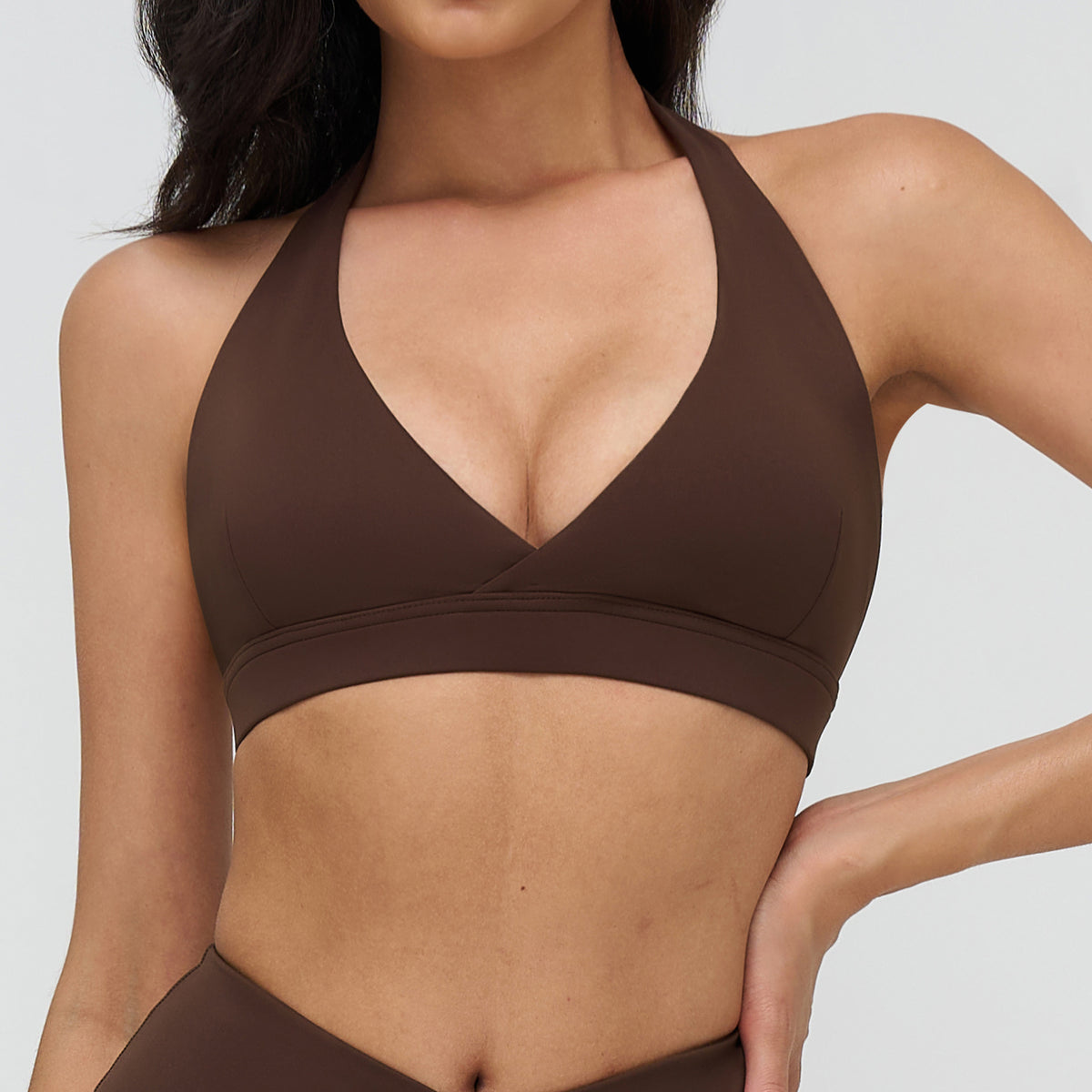 Women’s Cross-Front Halter V-Neck Sports Bra view 2