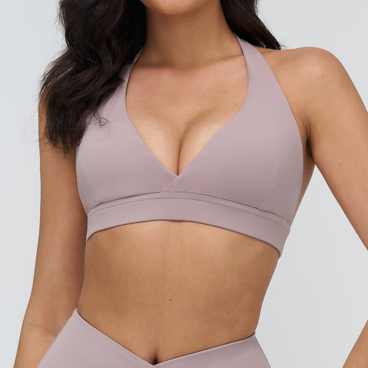 Women’s Cross-Front Halter V-Neck Sports Bra view 3
