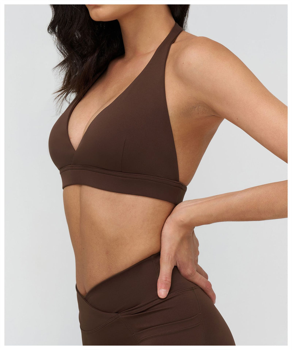 Women’s Cross-Front Halter V-Neck Sports Bra view 6