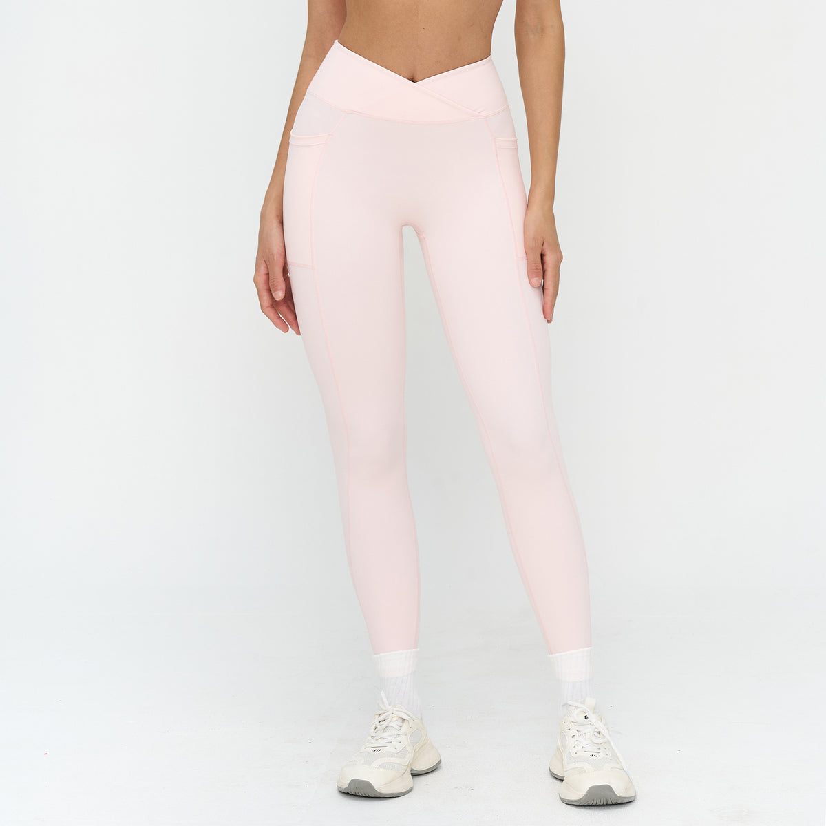 Women’s High-Waisted Crossover Waist Sculpting Yoga Leggings view 6