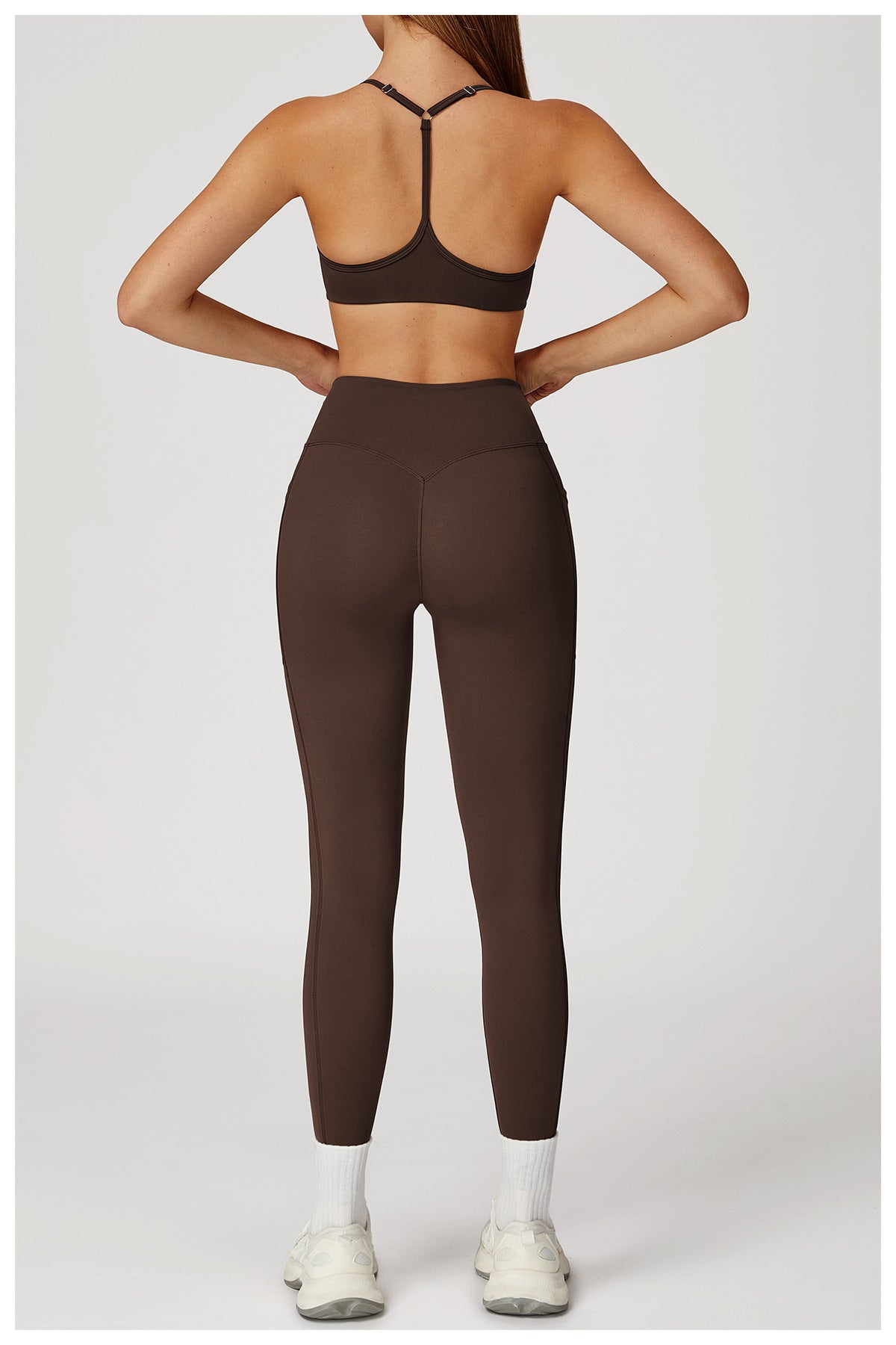 Women’s High-Waisted Crossover Waist Sculpting Yoga Leggings view 8