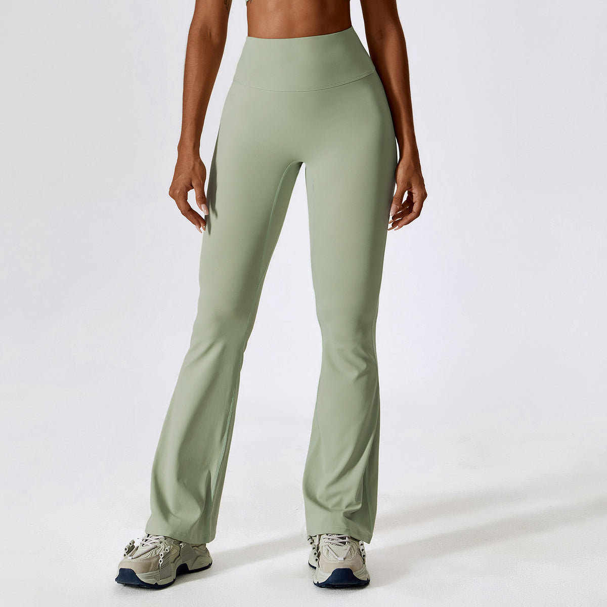 Women’s High-Waisted Scrunch Flared Yoga Pants view 3