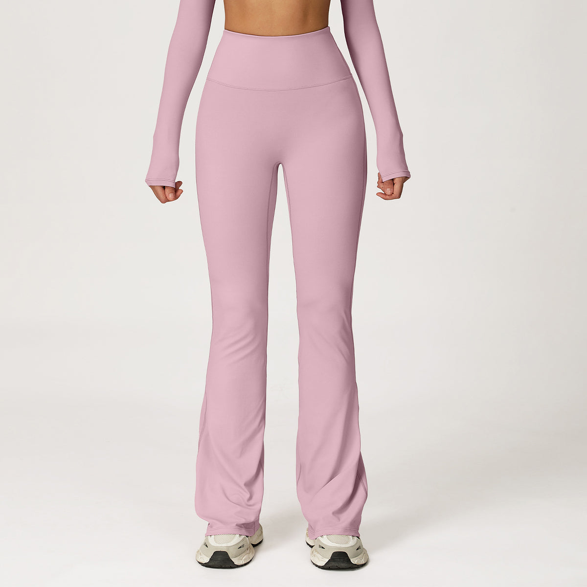 Women’s High-Waisted Scrunch Flared Yoga Pants view 6