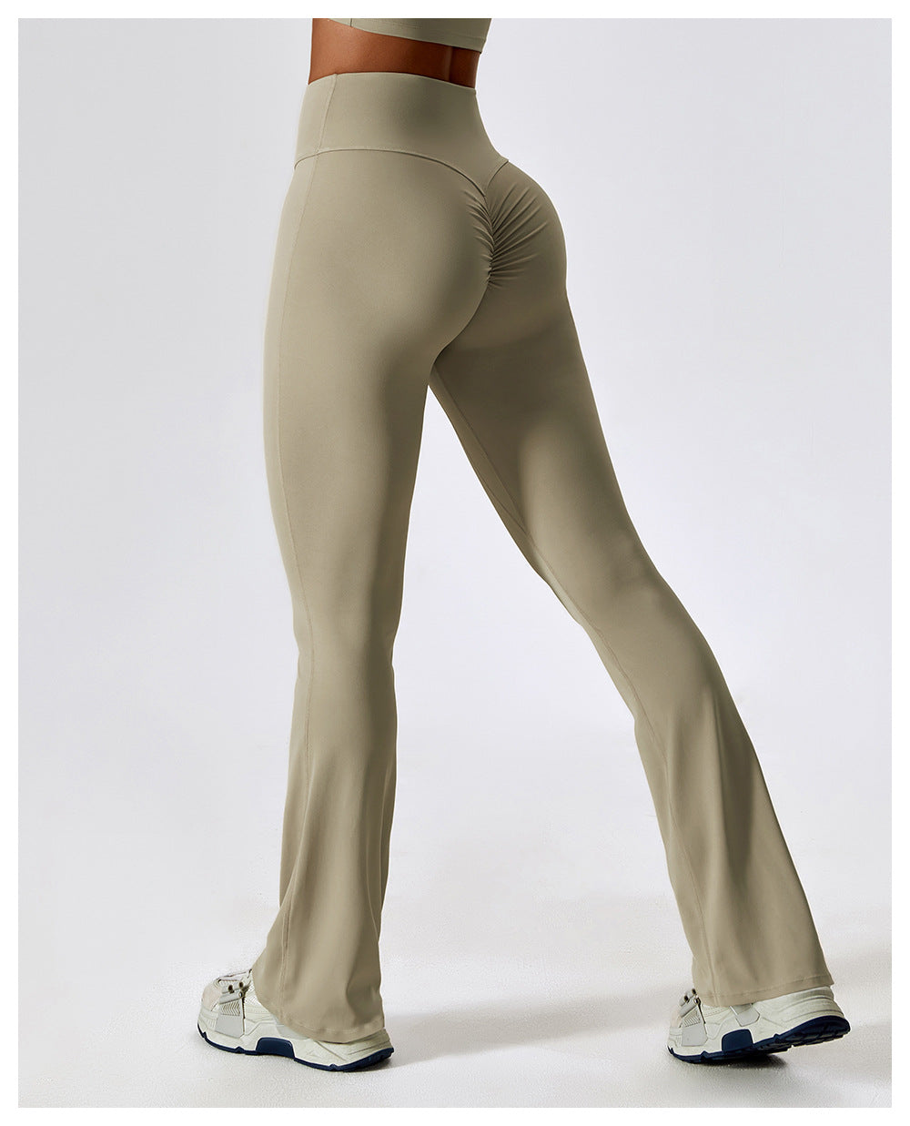 Women’s High-Waisted Scrunch Flared Yoga Pants view 7