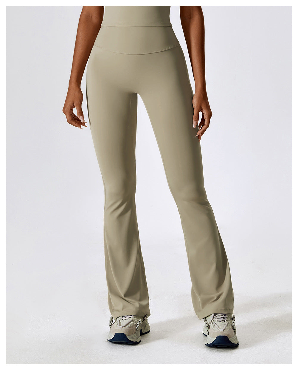 Women’s High-Waisted Scrunch Flared Yoga Pants view 8