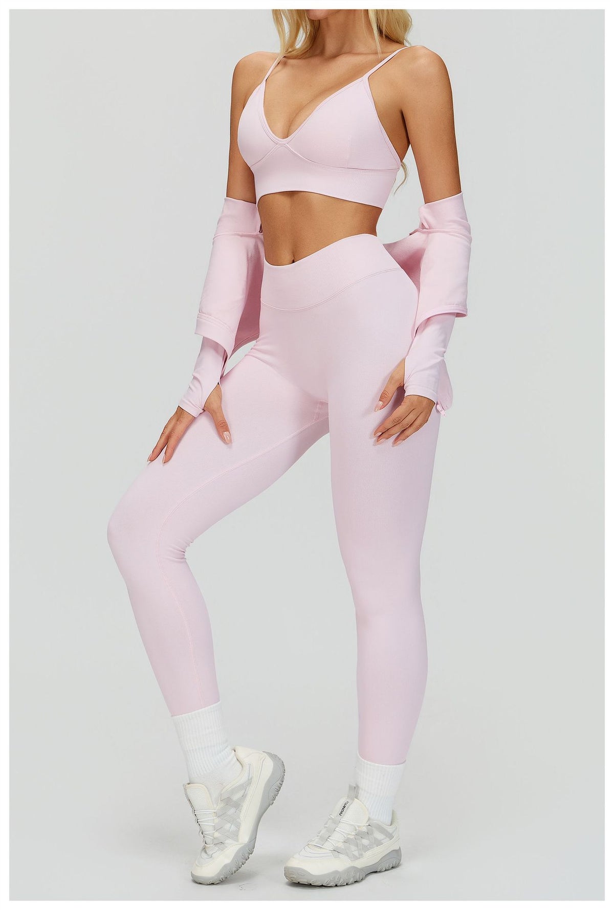 Women’s Seamless V-Waist Peach-Lift Scrunch Yoga Leggings view 7