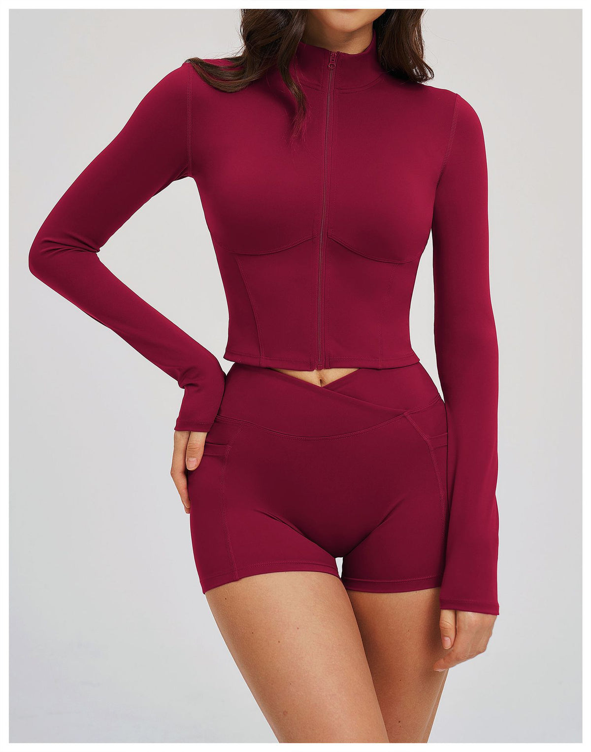 Women’s Slim-Fit Zip-Up Sports Jacket view 3