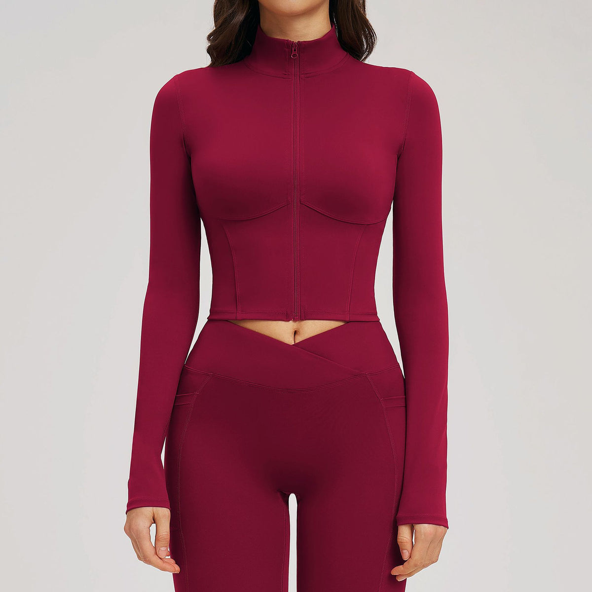 Women’s Slim-Fit Zip-Up Sports Jacket view 6