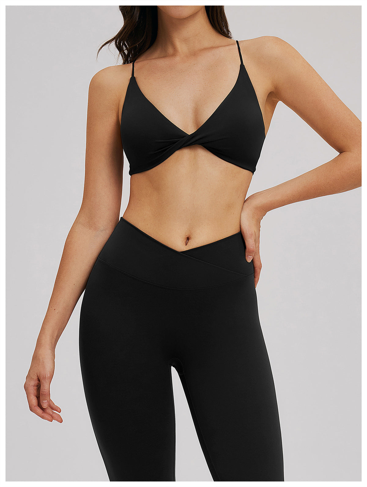 Women’s Twist Front V-Neck Sports Bra view 8