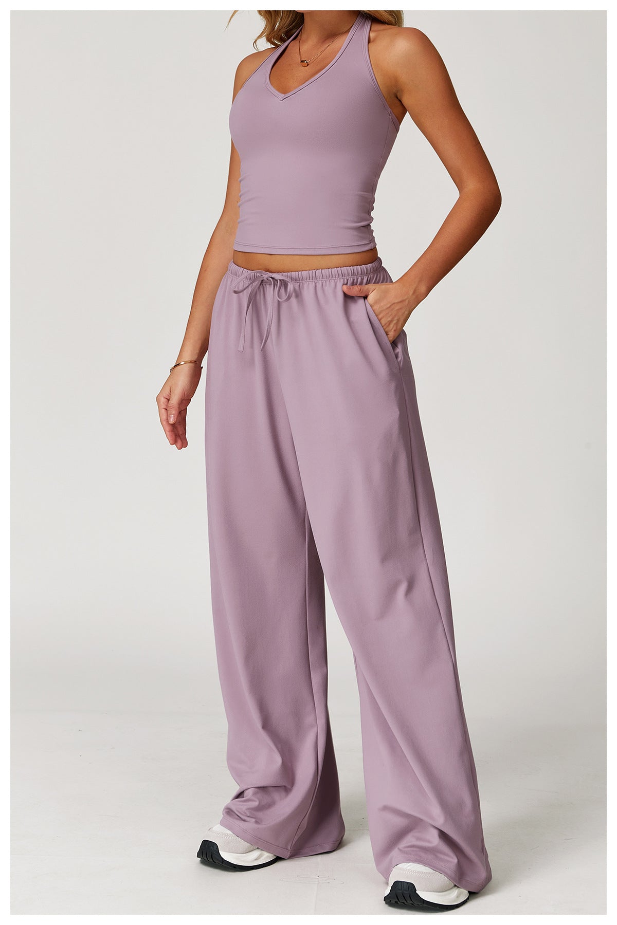 Women’s Wide-Leg Drawstring Lounge Pants view 8