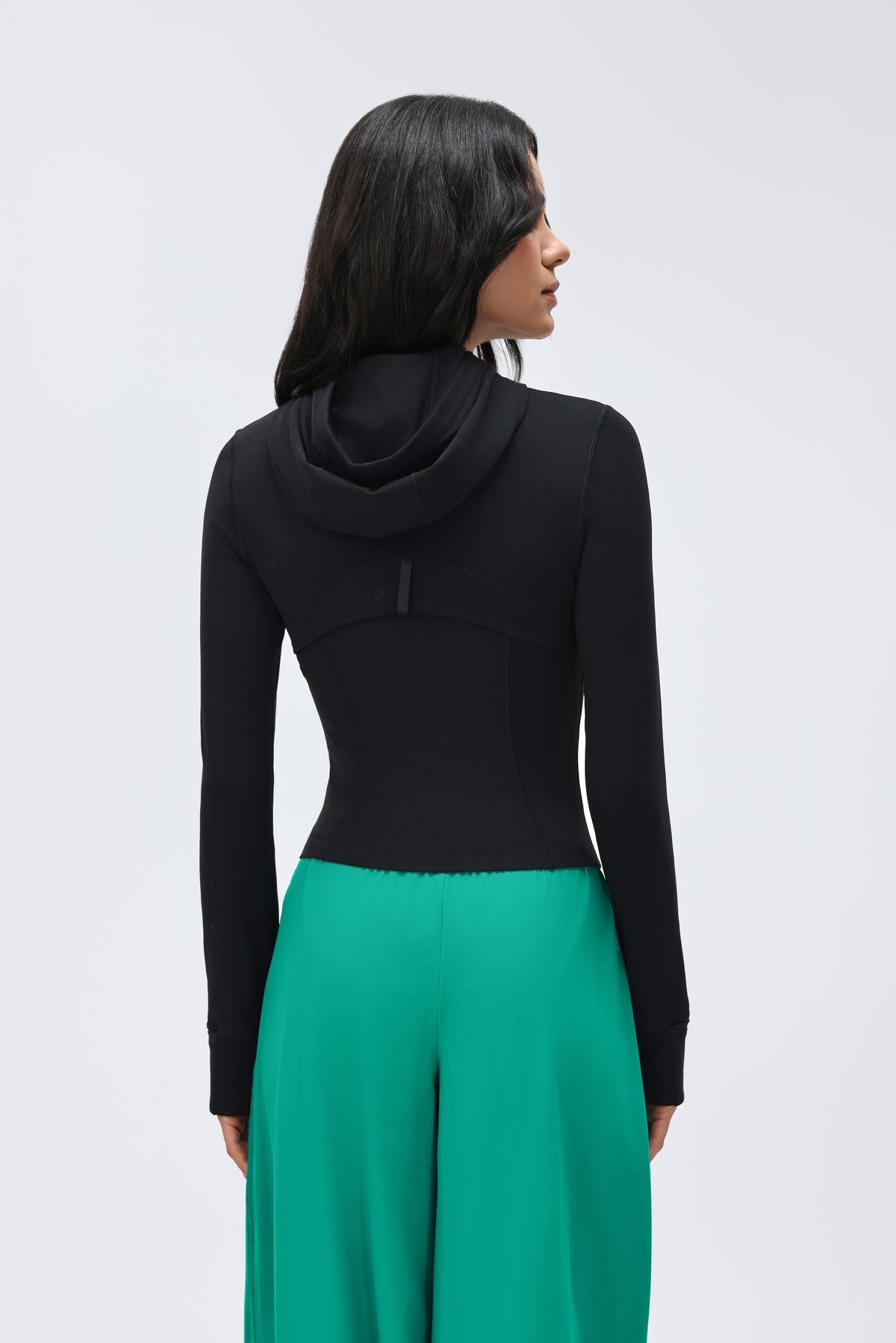 Women's DF Slim-fit Jacket Hooded/Cardigan Color-matched Zipper view 8